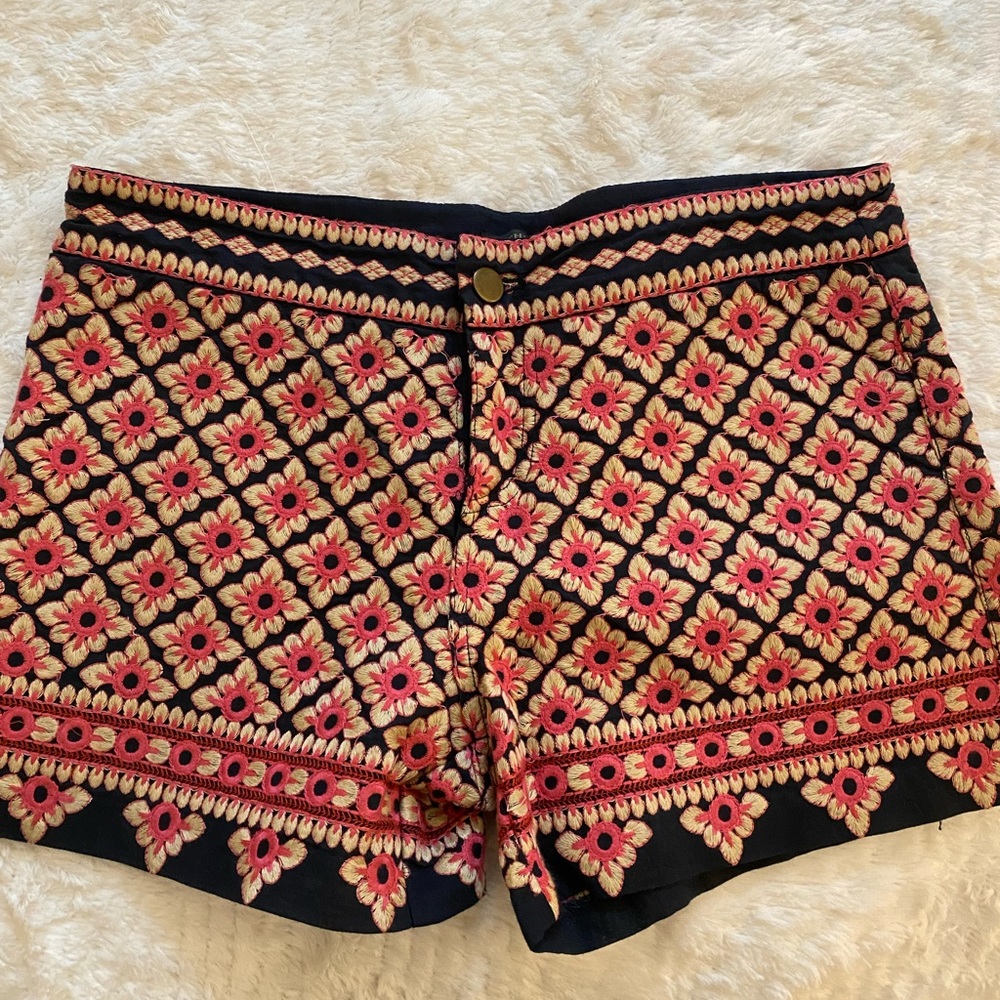 embroidered shorts run small